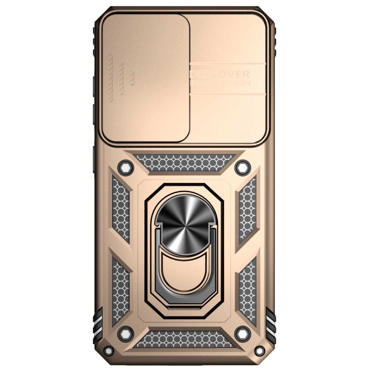 Tvrdený kryt pre Samsung Galaxy S23 5G - RING ARMOR SLIDE zlatý
