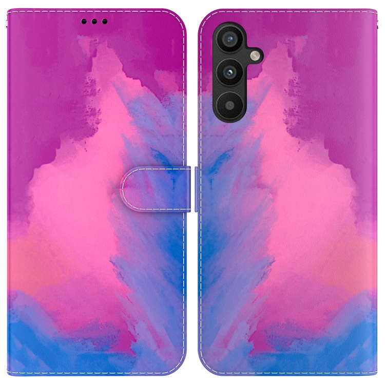 SKLO + PUZDRO 2v1 pre Samsung Galaxy A34 5G - Knižkové ART INK Fialovo červené