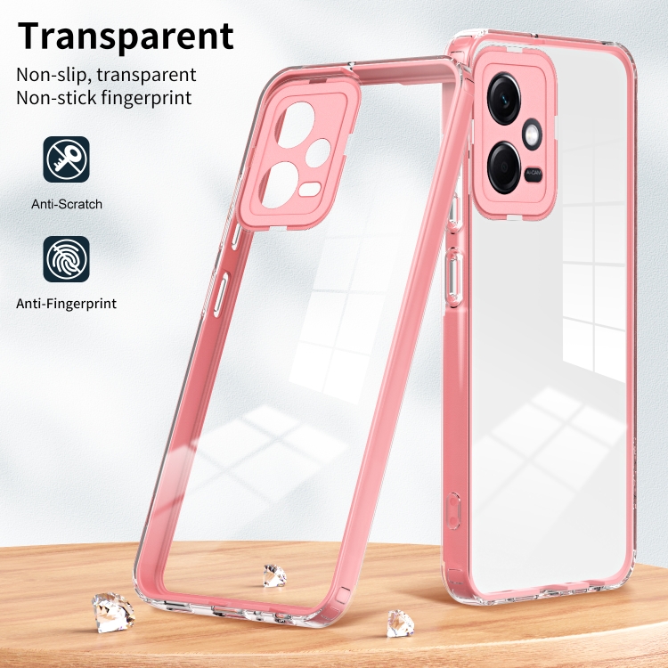 SKLO + PUZDRO 2v1 pre Xiaomi Redmi Note 12 5G - Tvrdené SPACE ružové