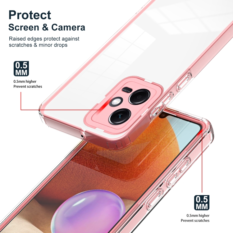 SKLO + PUZDRO 2v1 pre Xiaomi Redmi Note 12 5G - Tvrdené SPACE ružové