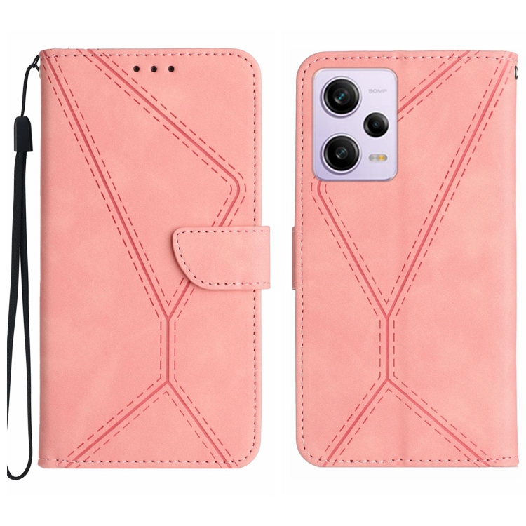SKLO + PUZDRO 2v1 pre Xiaomi Redmi Note 12 Pro+ 5G - Knižkové STITCHING ružové
