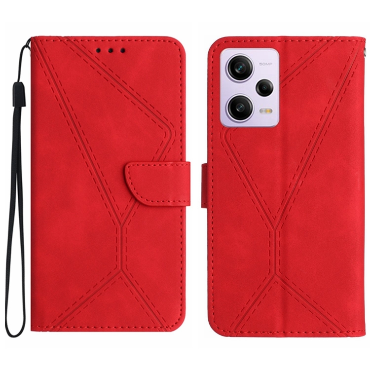 SKLO + PUZDRO 2v1 pre Xiaomi Redmi Note 12 Pro+ 5G - Knižkové STITCHING červené