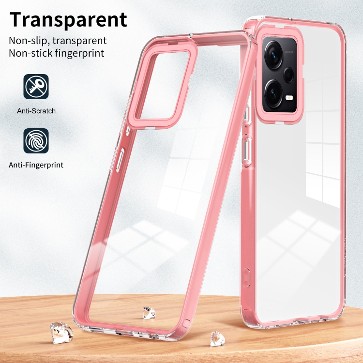 SKLO + PUZDRO 2v1 pre Xiaomi Redmi Note 12 Pro+ 5G - Tvrdené SPACE ružové