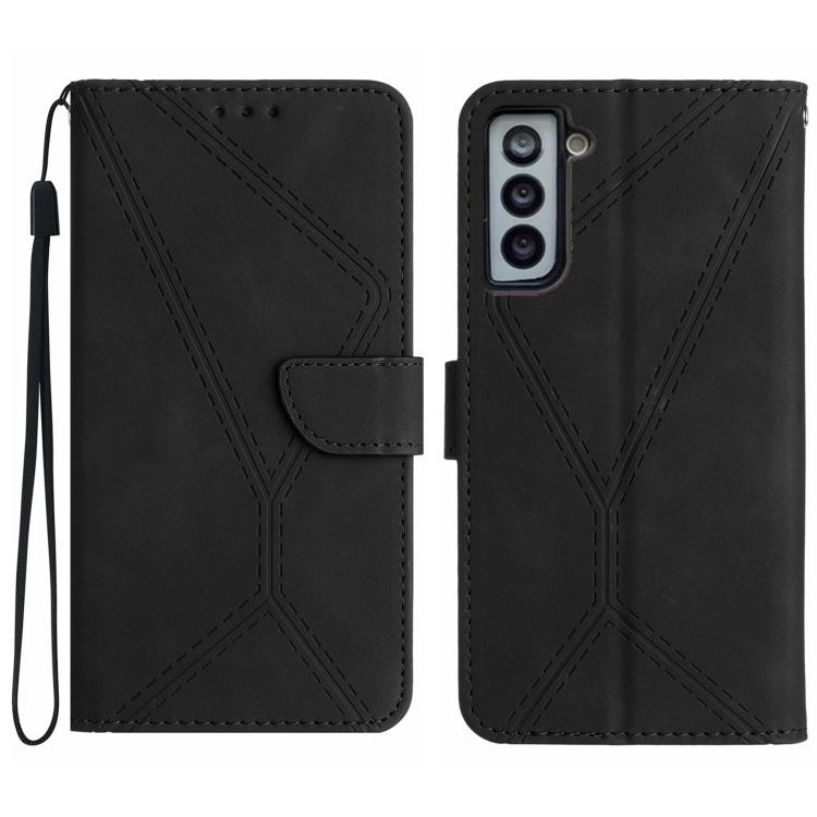 Knižkové puzdro pre Samsung Galaxy S22 - STITCHING čierne