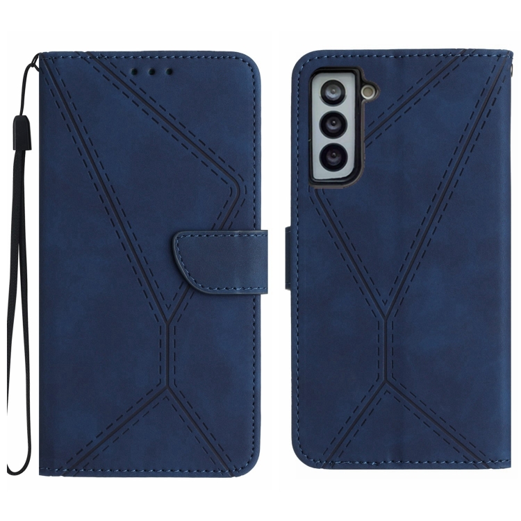 Knižkové puzdro pre Samsung Galaxy S22 - STITCHING modré
