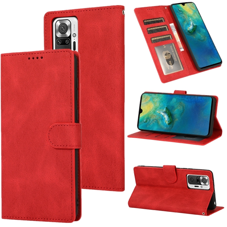 Knižkové puzdro pre Xiaomi Redmi Note 10 Pro - Knižkové SOLID červené