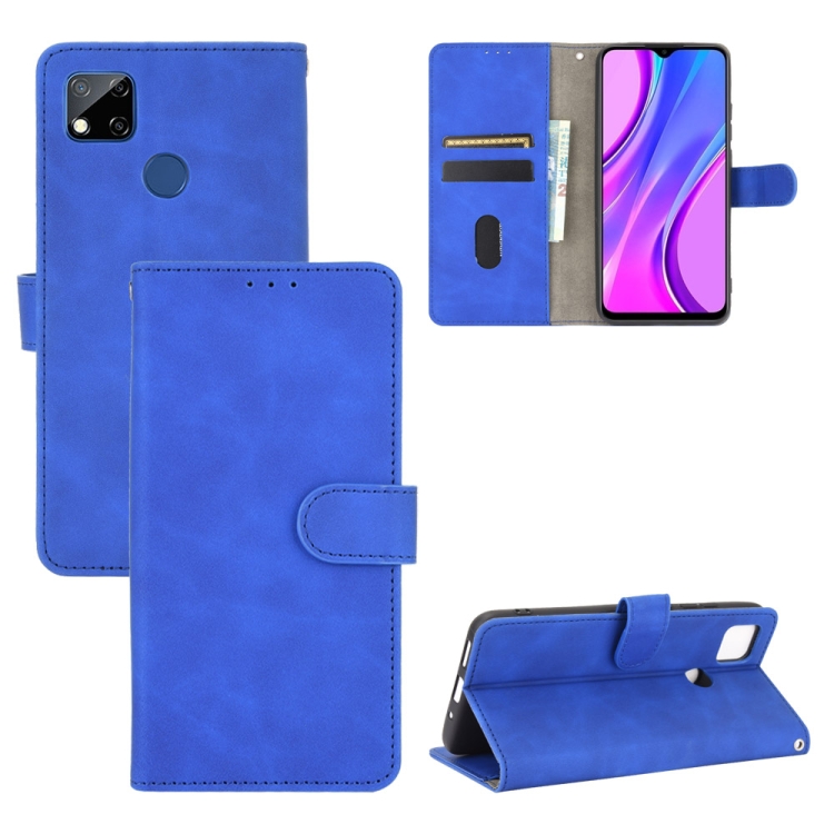 SKLO + PUZDRO 2v1 pre Xiaomi Redmi 9C - Knižkové SOLID modré