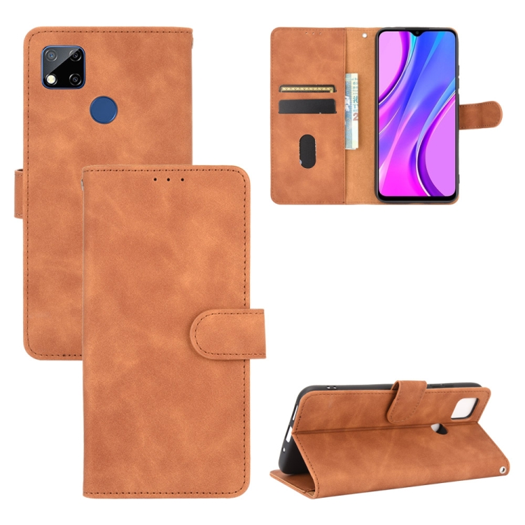 Knižkové puzdro pre Xiaomi Redmi 9C - Knižkové SOLID hnedé