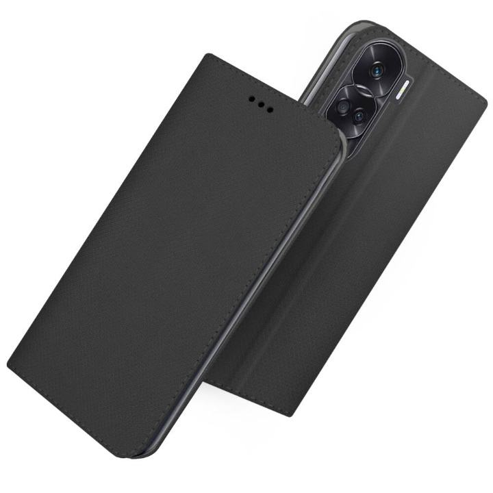 SKLO + PUZDRO 2v1 pre Honor 90 Lite 5G - Knižkové SMART MAGNET čierne