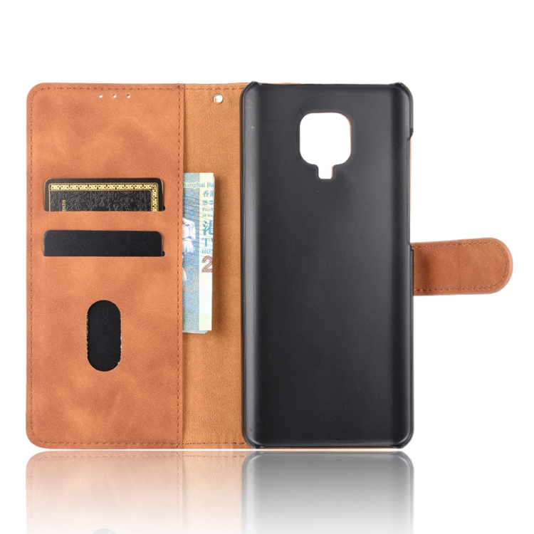 SKLO + PUZDRO 2v1 pre Xiaomi Redmi Note 9 Pro / Note 9s - Knižkové SOLID hnedé
