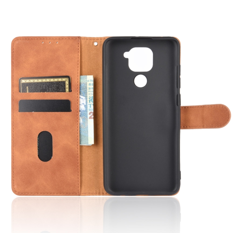 Knižkové puzdro pre Xiaomi Redmi Note 9 - Knižkové SOLID hnedé