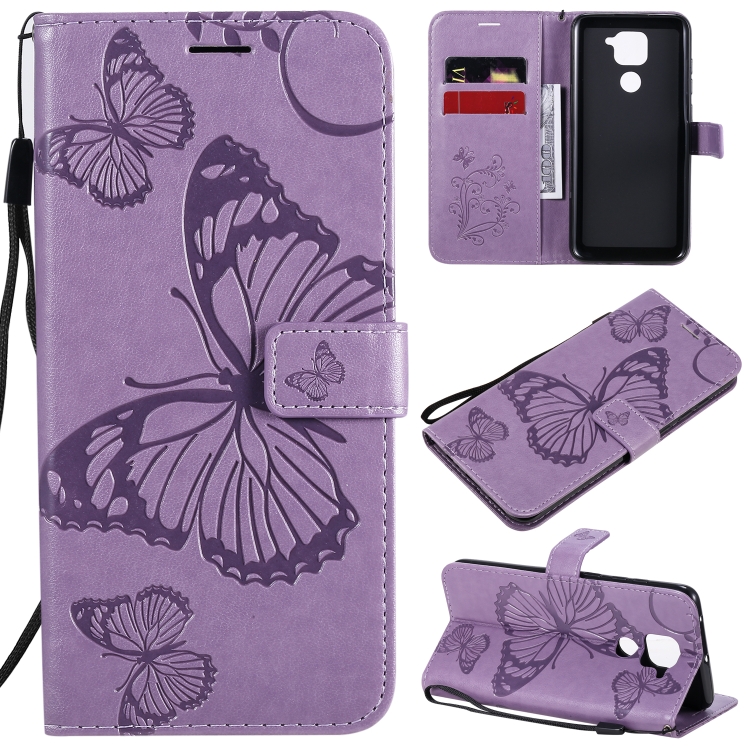 Knižkové puzdro pre Xiaomi Redmi Note 9 - Knižkové BUTTERFLY fialové
