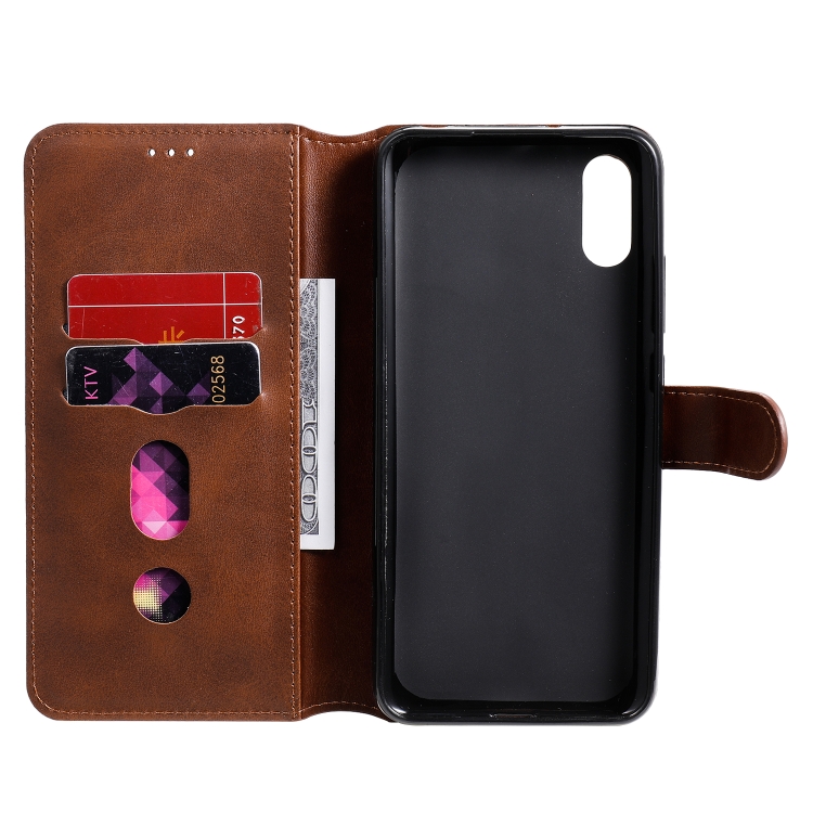 SKLO + PUZDRO 2v1 pre Xiaomi Redmi 9A / 9AT - Knižkové SOLID hnedé