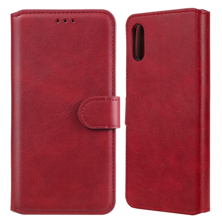 SKLO + PUZDRO 2v1 pre Xiaomi Redmi 9A / 9AT - Knižkové SOLID červené
