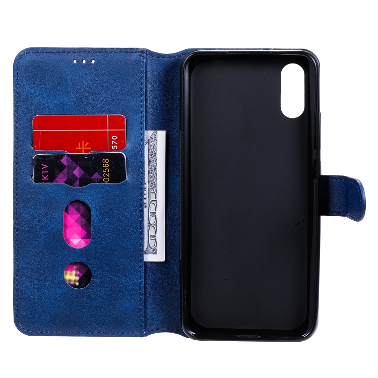 SKLO + PUZDRO 2v1 pre Xiaomi Redmi 9A / 9AT - Knižkové SOLID modré