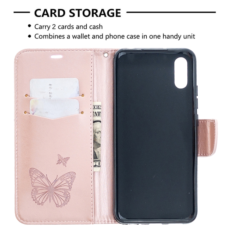 Knižkové puzdro pre Xiaomi Redmi 9A / 9AT - Knižkové BUTTERFLY ružové