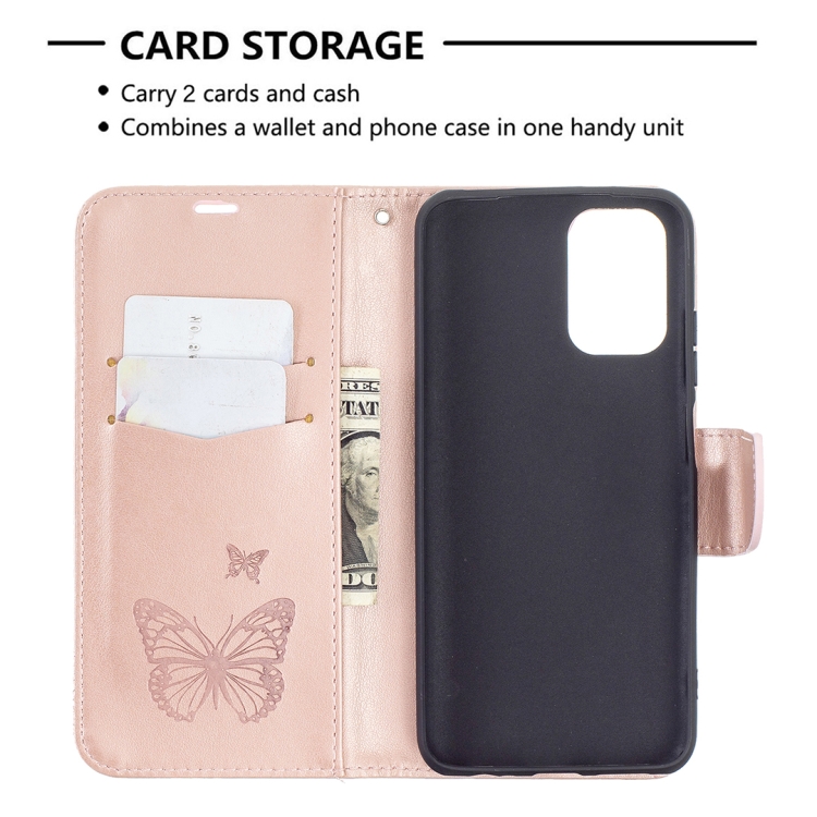 SKLO + PUZDRO 2v1 pre Xiaomi Redmi Note 10 / 10s - Knižkové BUTTERFLY ružové