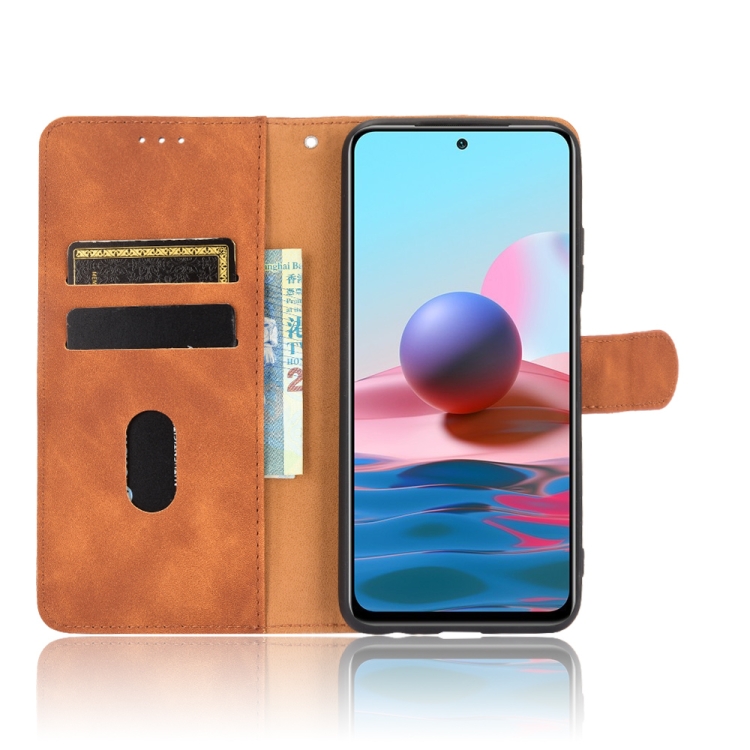 Knižkové puzdro pre Xiaomi Redmi Note 10 / 10s - Knižkové SOLID hnedé