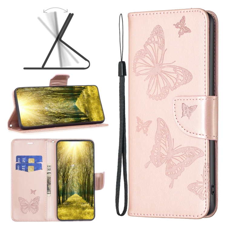 SKLO + PUZDRO 2v1 pre Xiaomi Redmi 10 5G - Knižkové BUTTERFLY ružové