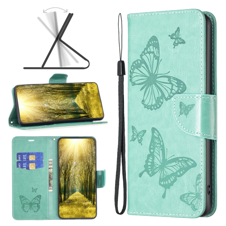Knižkové puzdro pre Xiaomi Redmi 10 5G - Knižkové BUTTERFLY zelené
