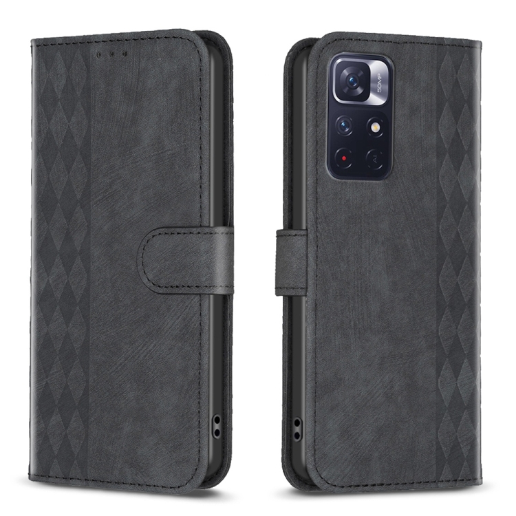 Knižkové puzdro pre Xiaomi Redmi Note 11 / Note 11s - Knižkové PLAID čierne