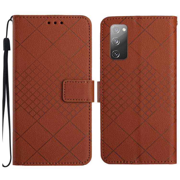 Knižkové puzdro pre Samsung Galaxy S20 FE - TEXTURE hnedé