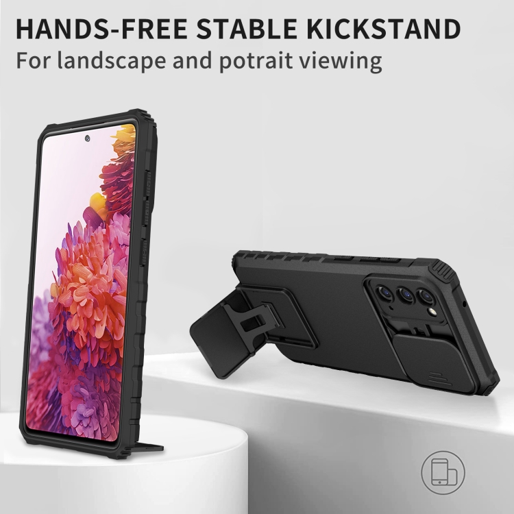 Tvrdený kryt pre Samsung Galaxy S20 FE - HOLDER čierny