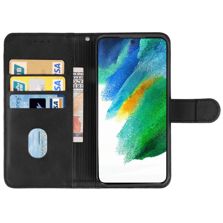 SKLO + PUZDRO 2v1 pre Samsung Galaxy S21 FE 5G - Knižkové SOLID čierne