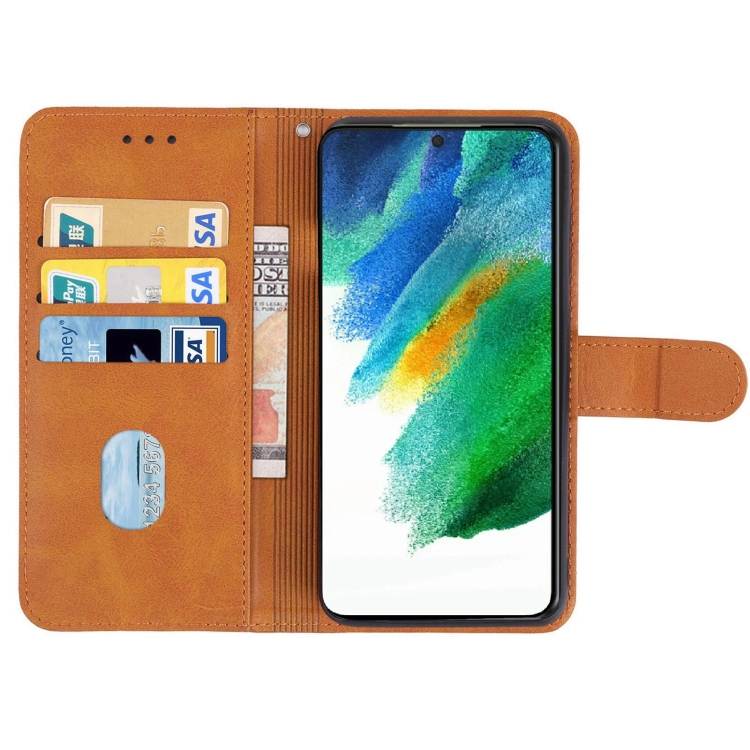 SKLO + PUZDRO 2v1 pre Samsung Galaxy S21 FE 5G - Knižkové SOLID hnedé