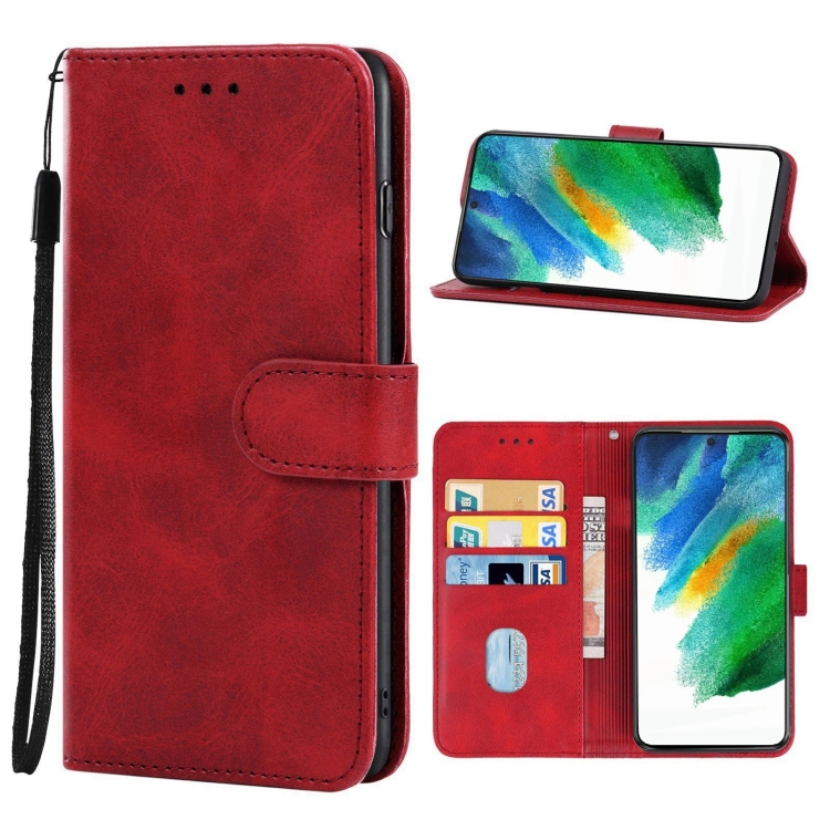 Knižkové puzdro pre Samsung Galaxy S21 FE 5G - SOLID červené