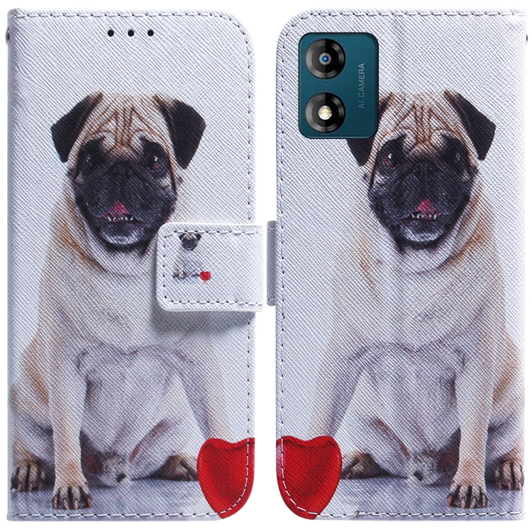 SKLO + PUZDRO 2v1 pre Motorola Moto E13 - Knižkové ART PUG