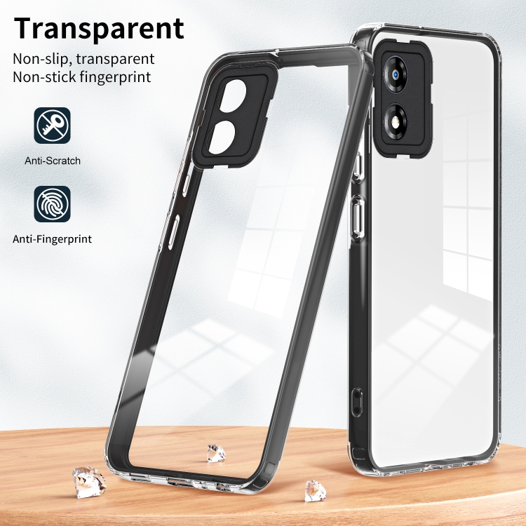 SKLO + PUZDRO 2v1 pre Motorola Moto E13 - Tvrdené FRAME čierne