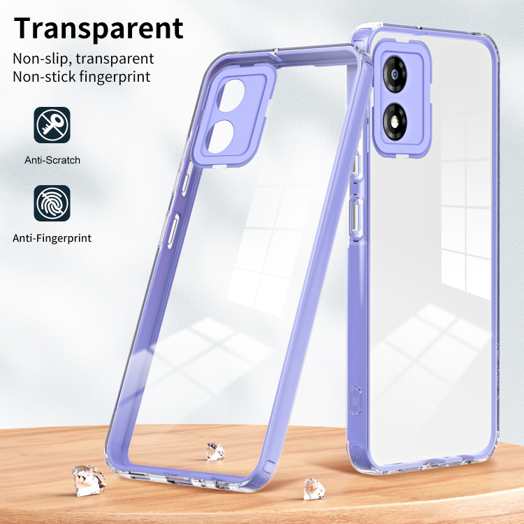 SKLO + PUZDRO 2v1 pre Motorola Moto E13 - Tvrdené FRAME fialové