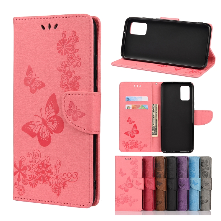 SKLO + PUZDRO 2v1 pre Samsung Galaxy A32 5G - Knižkové BUTTERFLY ružové