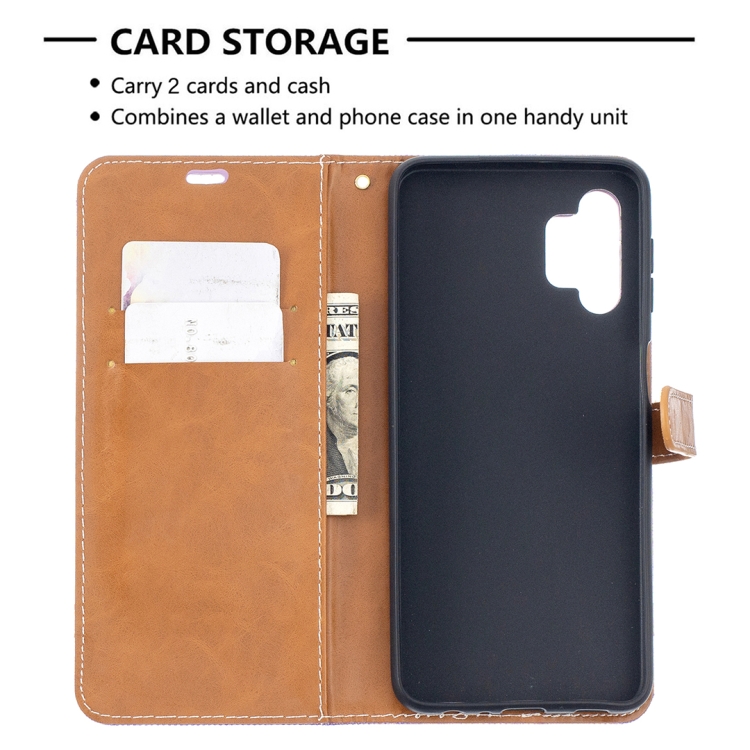 Knižkové puzdro pre Samsung Galaxy A32 5G - DENIM fialové