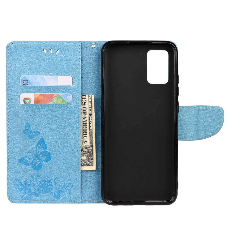 Knižkové puzdro pre Samsung Galaxy A32 5G - BUTTERFLY modré