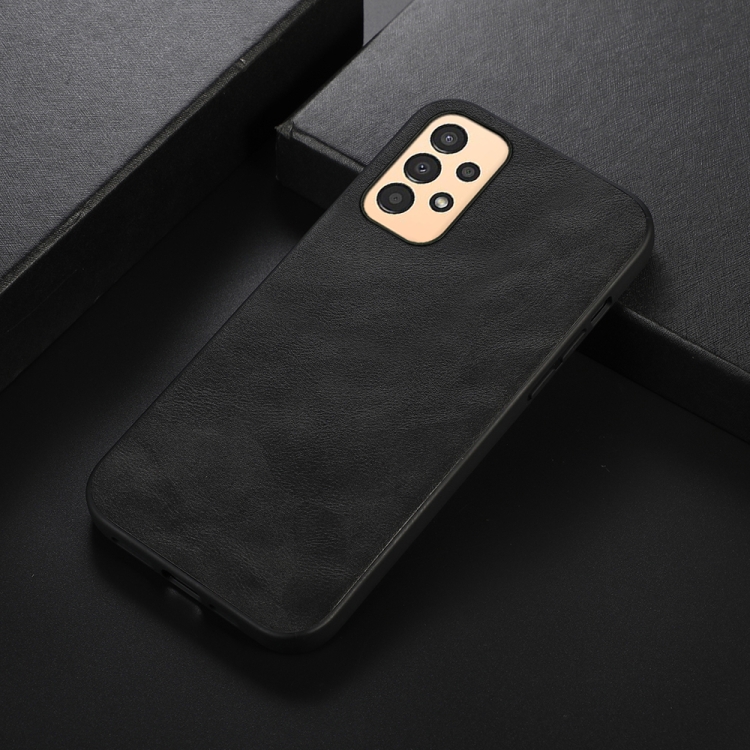SKLO + PUZDRO 2v1 pre Samsung Galaxy A13 4G - Tvrdené COWHIDE čierne
