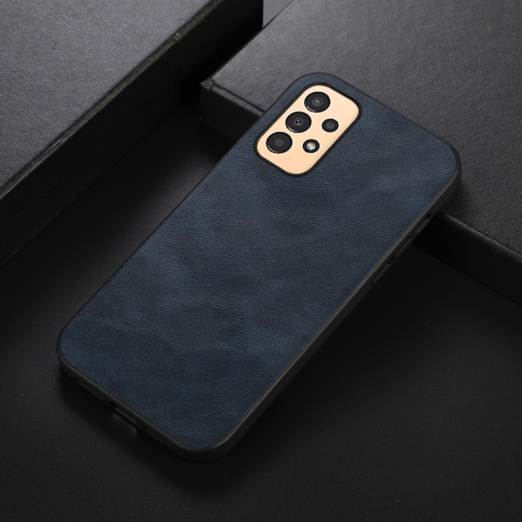 SKLO + PUZDRO 2v1 pre Samsung Galaxy A13 4G - Tvrdené COWHIDE modré