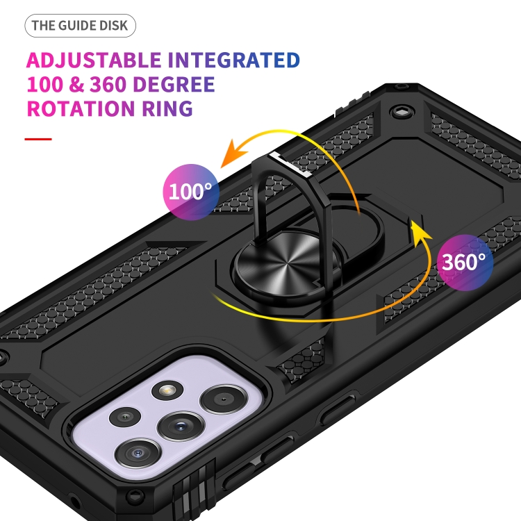 SKLO + PUZDRO 2v1 pre Samsung Galaxy A33 5G - Tvrdené RING ARMOR čierne