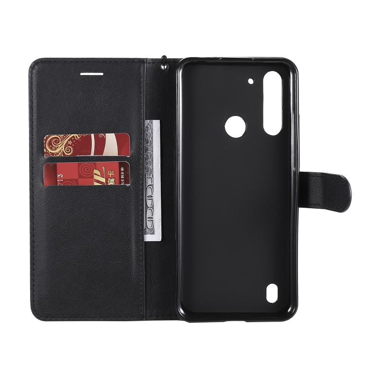 SKLO + PUZDRO 2v1 pre Motorola G8 Power Lite - Knižkové SOLID čierne