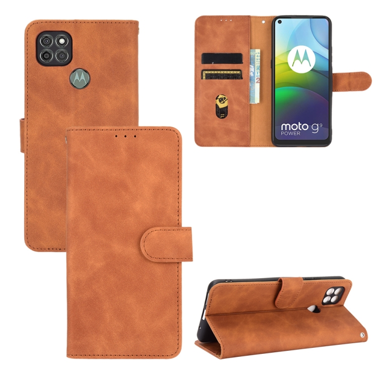 Knižkové puzdro pre Motorola Moto G9 Power - SOLID hnedé