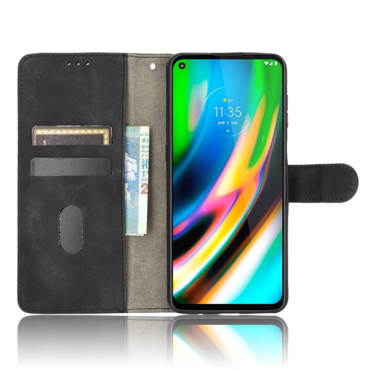 Knižkové puzdro pre Motorola Moto G9 Plus - SOLID čierne