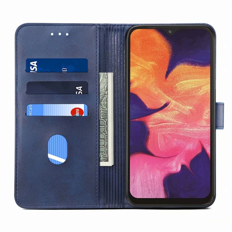 SKLO + PUZDRO 2v1 pre Samsung Galaxy A10 - Knižkové SOLID modré
