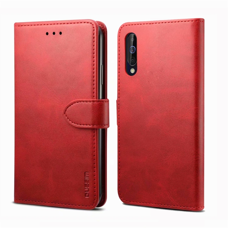 SKLO + PUZDRO 2v1 pre Samsung Galaxy A10 - Knižkové SOLID červené