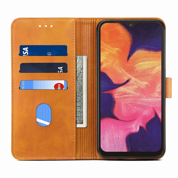 Knižkové puzdro pre Samsung Galaxy A10 - SOLID svetlo hnedé