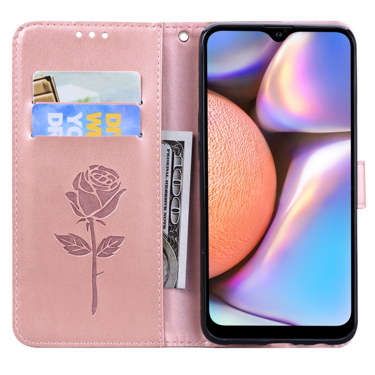 SKLO + PUZDRO 2v1 pre Samsung Galaxy A12 - Knižkové ROSE ružové