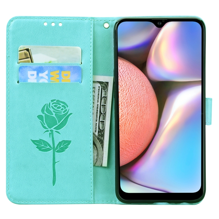 Knižkové puzdro pre Samsung Galaxy A12 - ROSE zelené