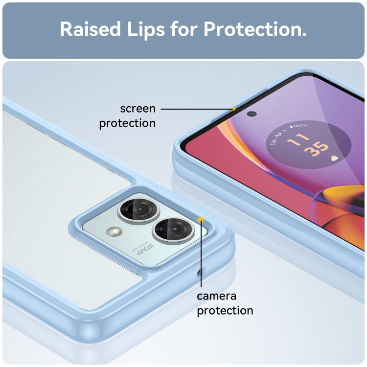 Tvrdený kryt pre Motorola Moto G84 5G - FRAME modrý