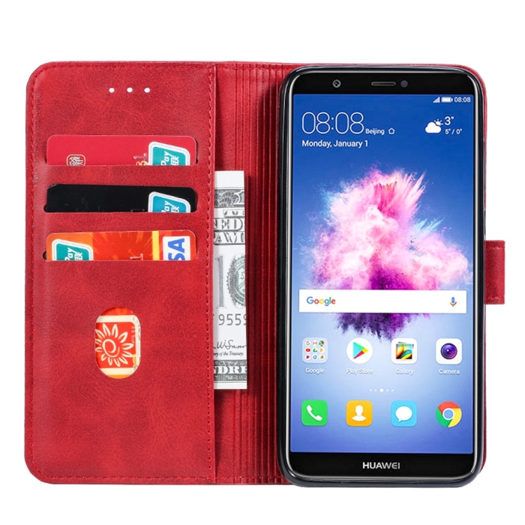Knižkové puzdro pre Huawei P SMART - SOLID červené