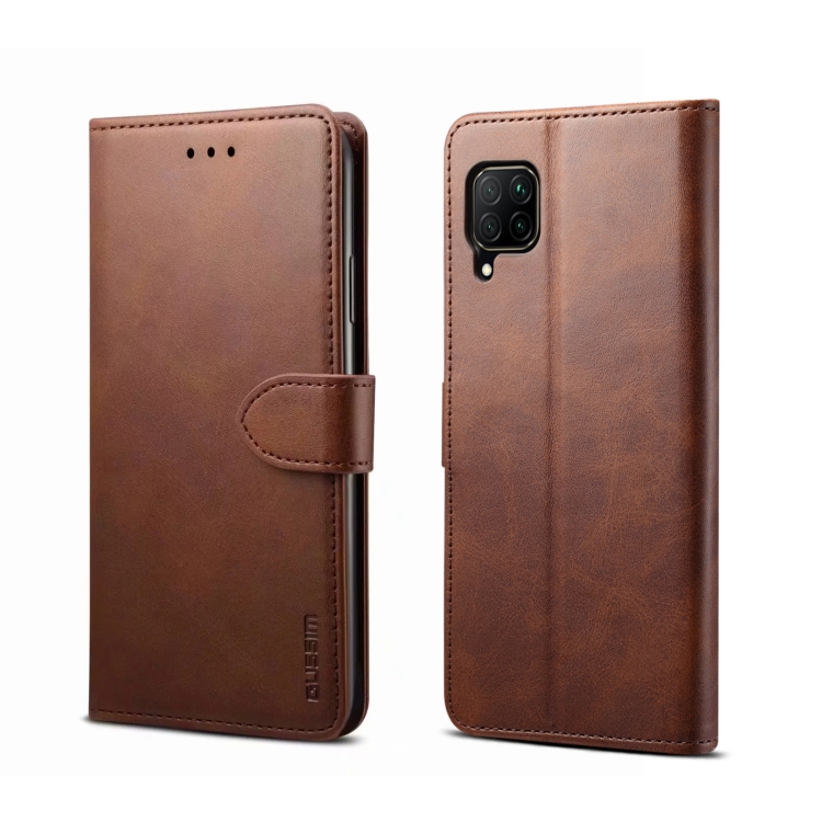 SKLO + PUZDRO 2v1 pre HUAWEI P40 Lite - Knižkové SOLID tmavo hnedé